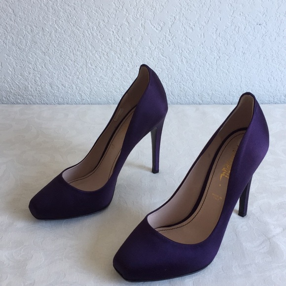 Jerome C. Rousseau satin Aizza Pump in violet - Picture 4 of 9